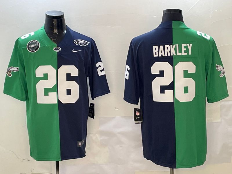Men 2025 Philadelphia Eagles #26 Barkley Blue Green Nike Limited NFL Jersey style 7->philadelphia eagles->NFL Jersey